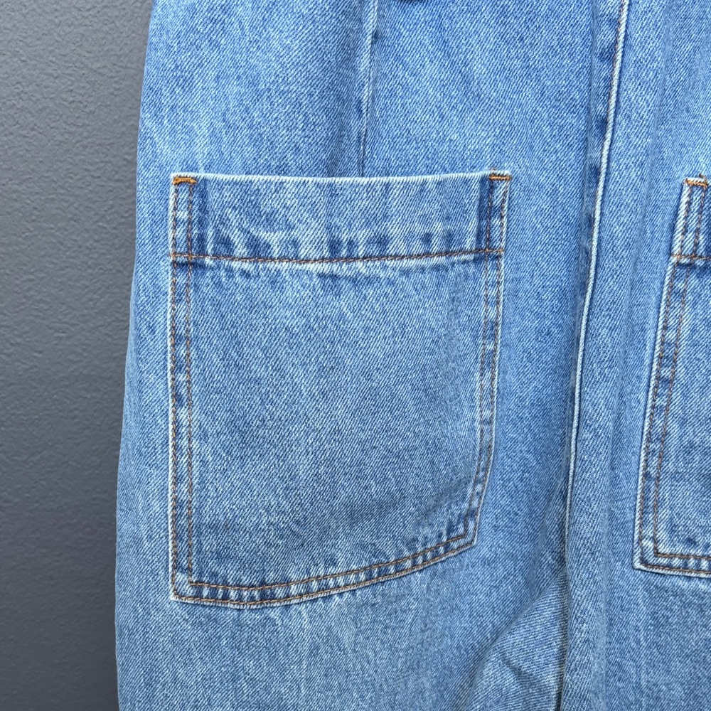 BlankNYC Sleeveless Denim Utility Jumpsuit in Blue - Picture 8 of 9